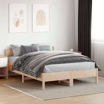 vidaXL Bedframe zonder matras massief grenenhout 140x200 cm, Verzenden, Nieuw