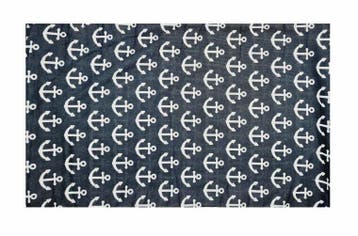 Haarband Multifunctioneel 45x25cm - Maritiem Patroon - Grijs