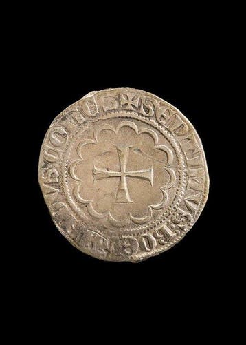 Middeleeuwen, kruisvaardersperiode Zilver Geslagen munt van