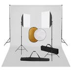 vidaXL Fotostudioset met softboxlampen, achtergrond en, Verzenden