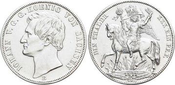 Siegestaler, daalder 1871 B Sachsen-albertinische Linie J..., Verzenden