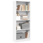 vidaXL Boekenkast 60x24x143 cm bewerkt hout wit, Verzenden, Nieuw