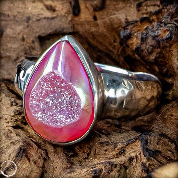 Aura rozenkwarts ring – schitterende edelsteenring met roze