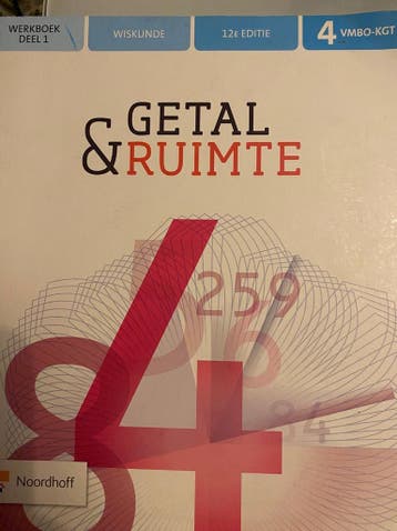Getal & Ruimte 12e ed vmbo-kgt 4 werkboek deel 1, Boeken, Verzenden, Gelezen