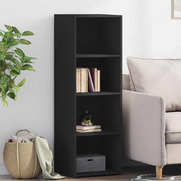 vidaXL Hoge kast 40x41x124 cm bewerkt hout zwart, Huis en Inrichting, Verzenden, Nieuw