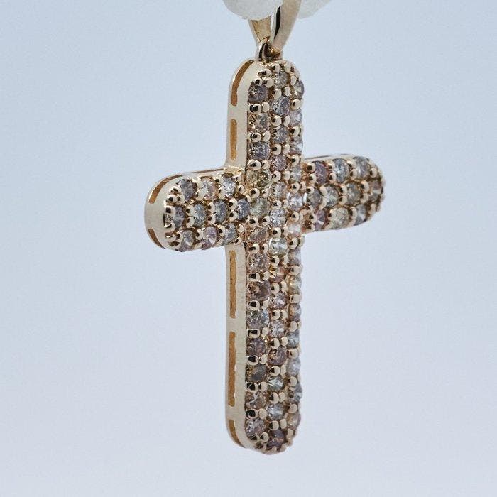 Zonder minimumprijs - Hanger - 14 karaat Geel goud - 0.93ct., Handtassen en Accessoires, Antieke sieraden