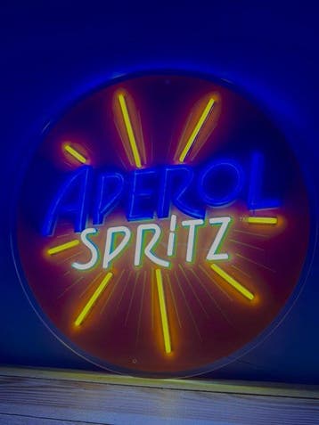 Apérol Spritz - Enseigne lumineuse au néon - Plexiglass
