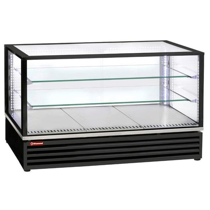 Gekoelde vitrine, EN of GN, geventileerd, 3 niveaus, ZWART, Articles professionnels, Horeca | Équipement de cuisine, Envoi