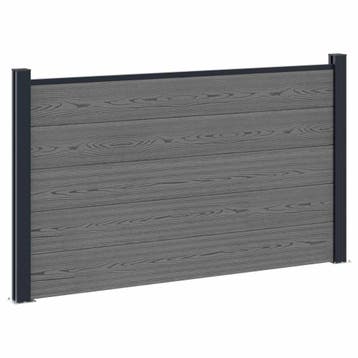vidaXL Hekpaneel WPC en Aluminium Grijs, Jardin & Terrasse, Verzenden