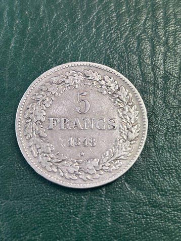België. Leopold I. 5 Francs 1848 (Zonder minimumprijs)