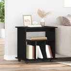 vidaXL Rollende kast met wiel Zwart Eiken 60 x 45 x 55 cm, Huis en Inrichting, Verzenden, Nieuw