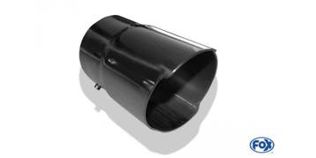 FOX Afdekking zilver - 80 mm eindpijpdeksel met stelschroeve, Verzenden, Nieuw