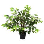 vidaXL Kunst Ficusplant Groen 73 x 16 x 60 cm Stof en Hout, Verzenden