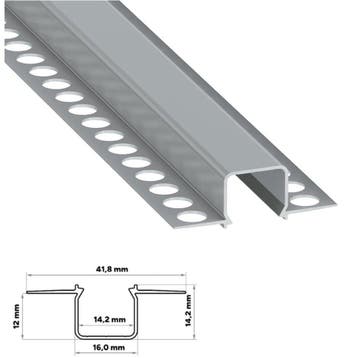 LED Strip Stuc Profiel | 2 Meter lang | Direct leverbaar, Verzenden, Nieuw, Inbouw profiel, stuc profiel, led strip profiel, profiel plafond