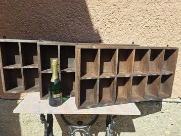 Plank (3) - Hout, Aluminium - Vintage fakkosplanken (3, Antiek en Kunst
