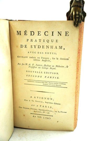 Thomas Sydenham - Médecine pratique de Sydenham - 1799