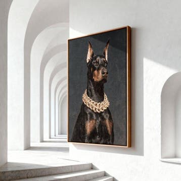 Iconica - Black Doberman in Cuban Chain - unique 1/1 XXL