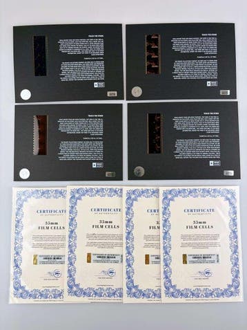 Quentin Tarantino – Rare Set of 4 Mounted 35mm Film Cells –, Nieuw