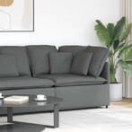 vidaXL Modulaire hoekbank met kussens 100 cm donkergrijs, Verzenden, Nieuw