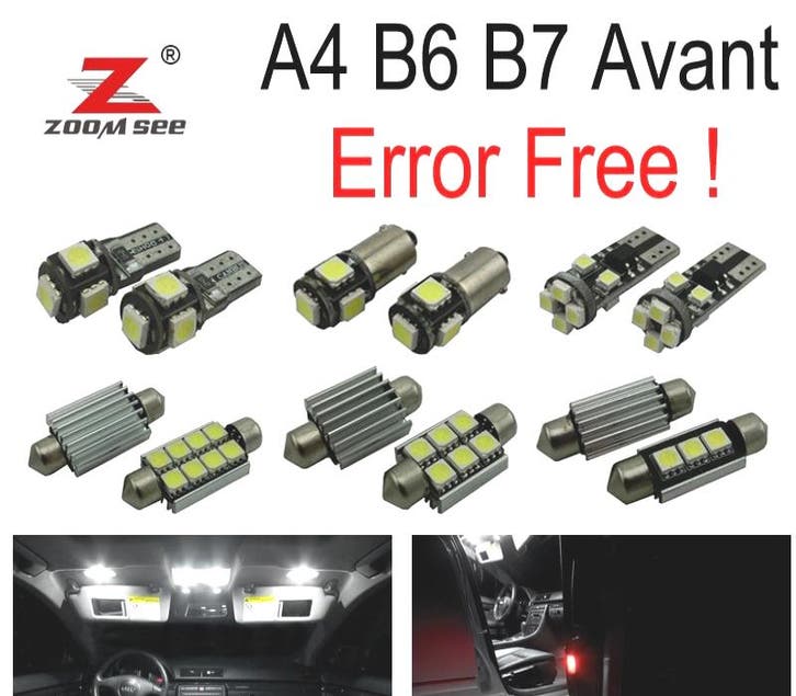 KIT 23 AMPOULES LED INTÉRIEUR AUDI A4 S4 RS4 B6 B7 QUATTRO A, Autos : Pièces & Accessoires, Éclairage, Envoi