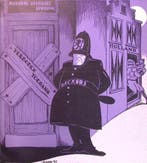 Spotprent Deckers laat fascistische bewegingen toe in Lim..., Antiquités & Art, Art | Lithographies & Sérigraphies, Verzenden