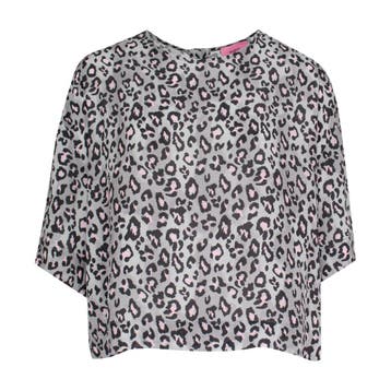Frogbox • grijze luipaard blouse • 36, Kleding | Dames, Princess goes Hollywood, Verzenden, Nieuw, Maat 36 (S)