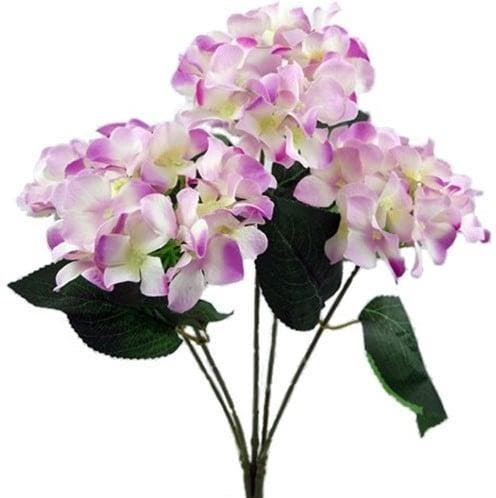 Hortensia Hydrangea Groot Ivory Lila Zijdenbloem New 49 cm, Huis en Inrichting, Woonaccessoires | Kunstplanten en Kunstbloemen