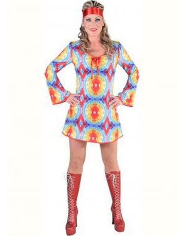 Hippie feest jurk dames met batikprint, Ophalen of Verzenden, Nieuw