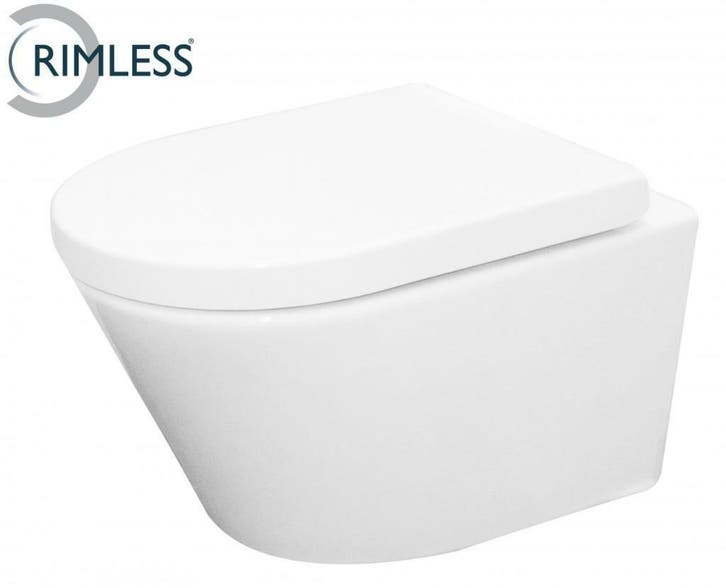 Sanifun Rimless hangtoilet Vester 520 Wit combi, Doe-het-zelf en Bouw, Sanitair, Ophalen of Verzenden