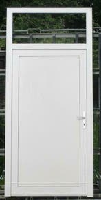 pvc buitendeur , achterdeur , deur 122 x 268 / 214 creme, Ophalen of Verzenden, Buitendeur