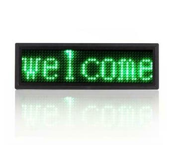 LED badge - Magnetisch - 9,5 x 3,5 - Groen, Huis en Inrichting, Verzenden, Nieuw