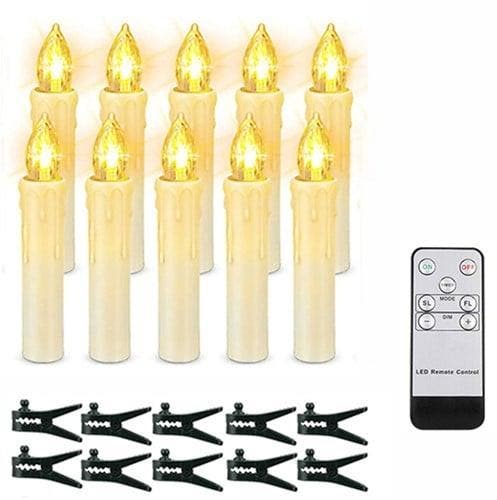 Led kaarsen warmwit met afstandsbediening timer ivoor 10, Hobby & Loisirs créatifs, Bricolage