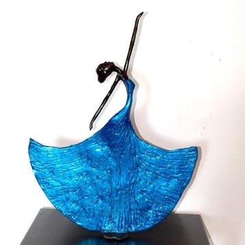 Abdoulaye Derme - Figure - La Danseuse en mouvement - Bronze, Antiquités & Art