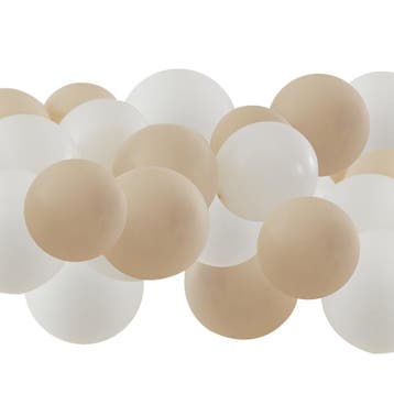 Wit Beige Ballonnen 13cm 40st, Verzenden