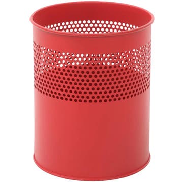 Afvalbak | Metaal | Rood | 10L | Open | Ø235x275(h)mm, Verzenden, Nieuw in verpakking