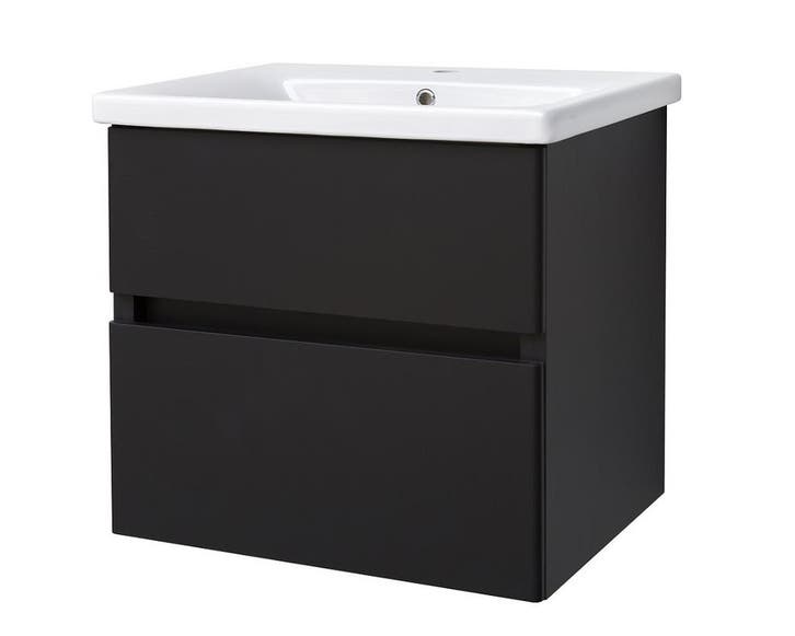 Quick-Black-Greeploos meubel onderkast + wastafel 65 cm, Maison & Meubles, Salle de bain | Meubles de Salle de bain, Enlèvement ou Envoi