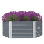 vidaXL Plantenbak verhoogd 129x129x45 cm gegalvaniseerd, Verzenden, Nieuw