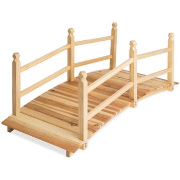 Tuinbrug van hout 137cm lang - bruin, Verzenden
