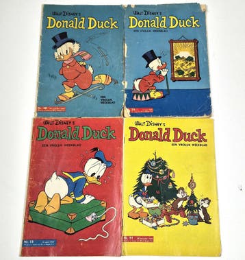 Vintage Donald Duck weekbladen 1969, set van 4 (nr, Verzamelen, Verzenden