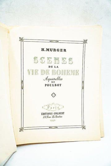Henri Murger / Poulbot - Scènes de la vie de bohème - 1946