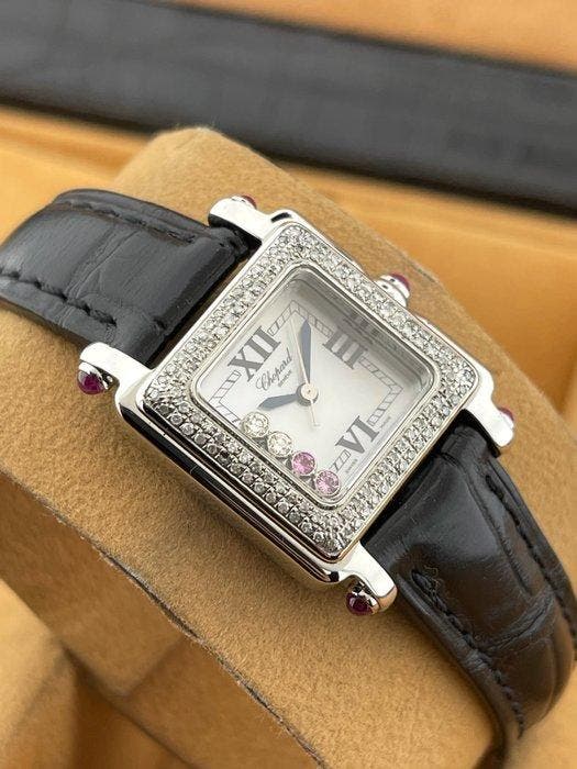 Chopard - Happy Sport – Diamond Bezel - 362905 - Femme -, Handtassen en Accessoires, Horloges | Heren