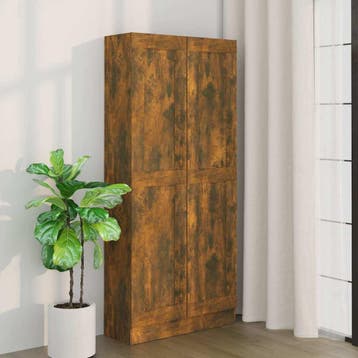 vidaXL Boekenkast 82,5x30,5x185,5 cm bewerkt hout gerookt, Verzenden, Nieuw