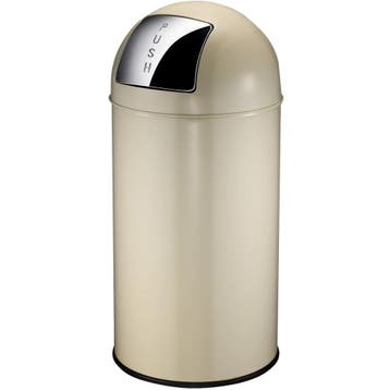 Afvalbak | Crème | 40L | Duwdeksel | Ø350x740(h)mm EKO, Verzenden, Nieuw in verpakking