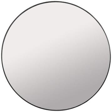 Blomus Miro Wandspiegel Zwart - Outlet, Huis en Inrichting, Woonaccessoires | Spiegels, Verzenden, Zo goed als nieuw, Minder dan 50 cm