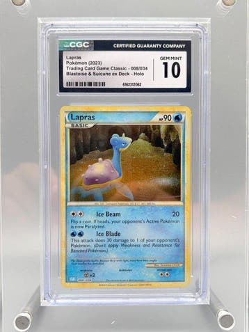 Pokémon Graded card - Blastoise & Suicune ex Deck, Lapras -, Hobby en Vrije tijd, Nieuw