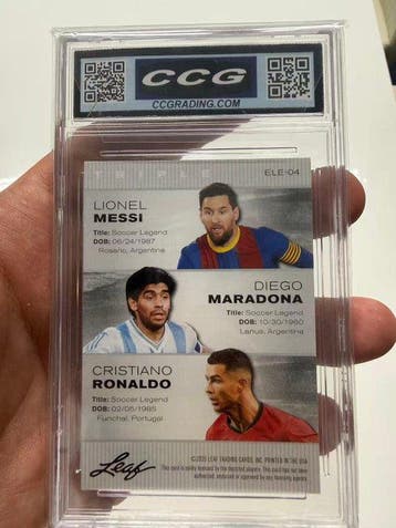 2025 Leaf Exclusive Legends Edition Lionel Messi, Diego, Nieuw