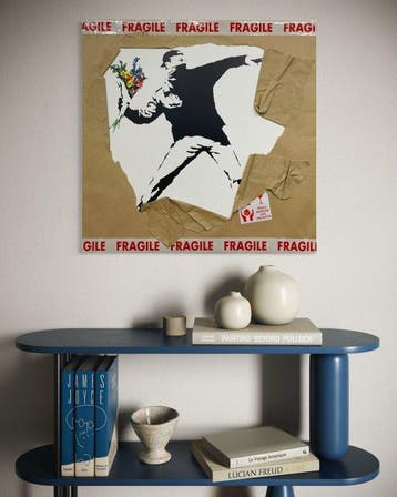 AIIROH - Escape From The Museum - Flower Thrower by Banksy, Antiquités & Art