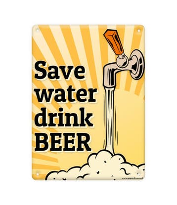 Metalen Bord Save Water, Verzenden, Nieuw