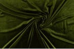 10 meter stretch fluweel - Mosgroen, Hobby en Vrije tijd, Stoffen en Lappen, Verzenden, 120 cm of meer, Polyester, Groen