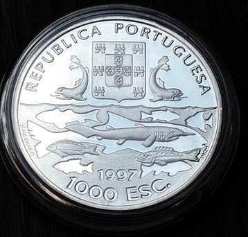 Portugal. Estojo com Moeda de Prata Proof - 1.º Centenário, Postzegels en Munten